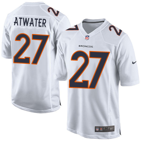 Men's Game Steve Atwater Nike Jersey White - #27 Event NFL Denver Broncos